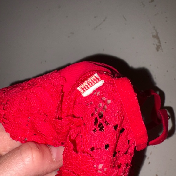 Pink Victoria secret lace bustier top red Size Xsmall - Picture 6 of 7